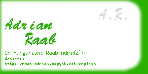 adrian raab business card